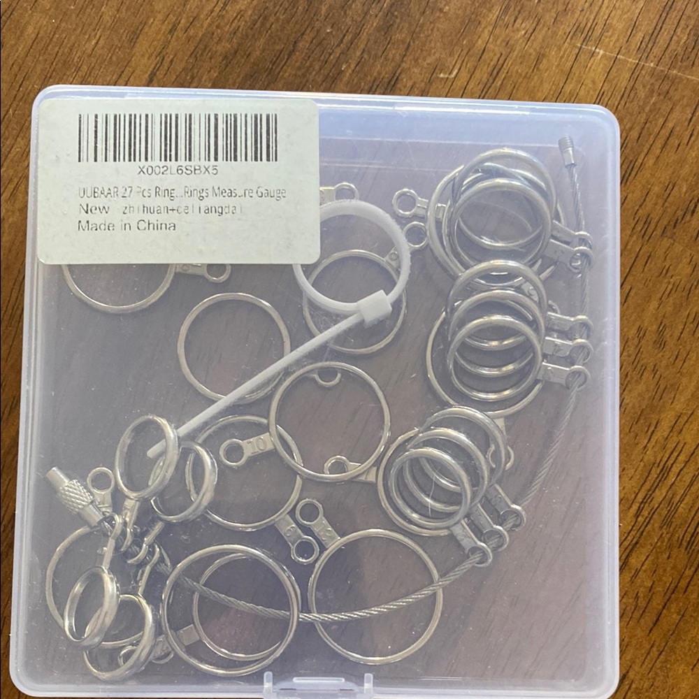 Silver Key Ring sizer set